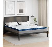 Vidaxl Coussins De Matelas Blanc Et Bleu 180 X 200 Cm