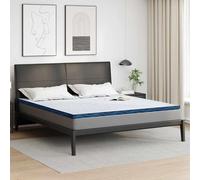 Vidaxl Coussins De Matelas Blanc Et Bleu 200 X 200 Cm