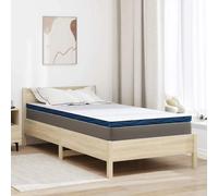 Vidaxl Coussins De Matelas Blanc Et Bleu 90 X 200 Cm
