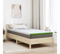 Vidaxl Coussins De Matelas Blanc Et Vert 100 X 200 Cm