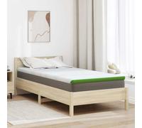 vidaXL Matelas Surligneur 120 x 200 cm Blanc et Vert en Mélange de Polyester et Polyéthylène, Mousse Respirante, Opaque, Nettoyage à Sec, Intérieur, Style Moderne, Rectangulaire, Fini Mat, Pas d'Asse