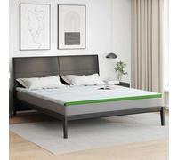 Vidaxl Coussins De Matelas Blanc Et Vert 180 X 200 Cm