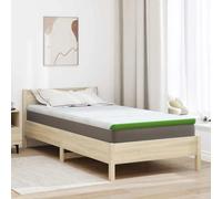 Vidaxl Coussins De Matelas Blanc Et Vert 90 X 200 Cm