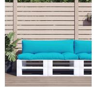 vidaXL Coussins de palette 2 pcs turquoise tissu Oxford 360943