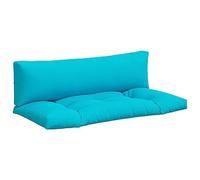 vidaXL Coussins de palette 2 pcs turquoise tissu Oxford 360943