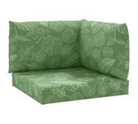 vidaXL Coussins de Palette 3 pcs Motif de Feuilles Tissu Oxford, Coussin, Coussin de canapé, Oreiller de Dos, Coussin extérieur, Coussin de siège