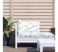 vidaXL Coussins de palette 3 pcs motif de feuilles tissu Oxford, coussin, coussin de canapé, oreiller de dos, coussin extérieur, coussin de siège