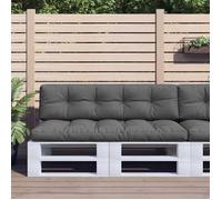 vidaXL Coussins de palette Lot de 2 – Coussins de canapé jardin extérieur tissu anthracite