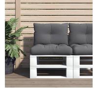 vidaXL Coussins de palette lot de 2 anthracite tissu 360834