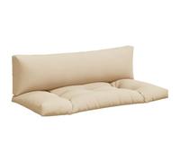 vidaXL Coussins de palette Lot de 2 en tissu beige