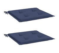 vidaXL Coussins de Palette Lot de 2 Bleu Marine 50x50x4 cm