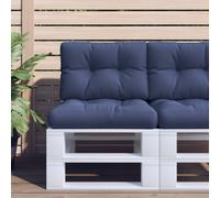 Vidaxl Coussins De Palette Lot De 2 Bleu Marine Tissu Bleu