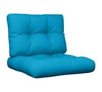 vidaXL Coussins de Palette Lot de 2 Bleu Tissu
