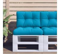 Vidaxl Coussins De Palette Lot De 2 Bleu Tissu