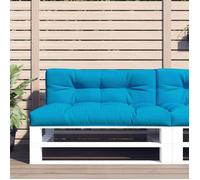 vidaXL Coussins de palette lot de 2 bleu tissu 360737