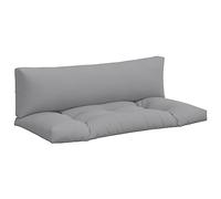 vidaXL Coussins de palette Lot de 2 gris en tissu
