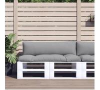 vidaXL Coussins de palette Lot de 2 gris en tissu