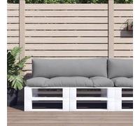 vidaXL Coussins de palette Lot de 2 gris en tissu