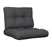 vidaXL Coussins de Palette Lot de 2 Noir Tissu