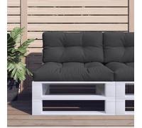 vidaXL Coussins de palette lot de 2 noir tissu