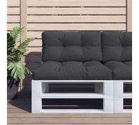 Vidaxl Coussins De Palette Lot De 2 Noir Tissu