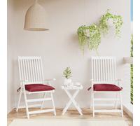 vidaXL Lot de 2 Coussins de Palette, Galette de Siège Imperméable, Coussin de Jardin, Décoration d'Extérieur Terrasse, Rouge Bordeaux 50x50x7 cm