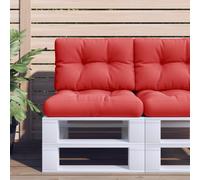 vidaXL Palletkussens 2 st stof rood360673 Rouge G