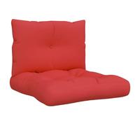 vidaXL Coussins de palette 360840 - Lot de 2 rouge tissu