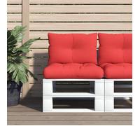 vidaXL Coussins de palette 360840 - Lot de 2 rouge tissu
