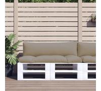 vidaXL Coussins de palette lot de 2 taupe tissu