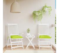 vidaXL Lot de 2 Coussins de Palette, Galette de Siège Imperméable, Coussin de Jardin, Décoration d'Extérieur Terrasse, Vert Brillant 50x50x7 cm