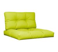 vidaXL Coussins de Palette Lot de 2 Vert Vif Tissu