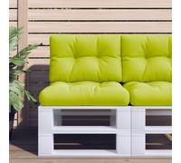 vidaXL Coussins de palette lot de 2 vert vif tissu