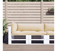 Vidaxl Coussins De Palette Lot De 3 Beige Tissu Beige