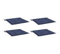 vidaXL Coussins de Palette Lot de 4 Bleu Marine 50x50x4cm Tissu Oxford