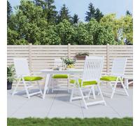 vidaXL Lot de 4 coussins de palette Galette de siège imperméable Vert brillant 50x50x7 cm