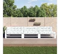 vidaXL Coussins de palette lot de 7 motif de feuilles tissu