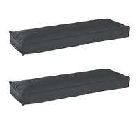 Vidaxl Coussins De Palette Pour Banc 2 Pcs Noir 120x40x8 Cm Tissu Oxford