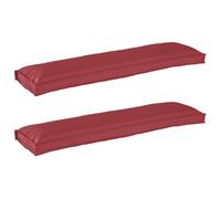 Vidaxl Coussins De Palette Pour Banc, 2 Pcs, Rouge Vin, 150 X 40 X 8 Cm, En Tissu Oxford