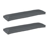 Vidaxl Coussins De Palette Pour Banc, 2 Pièces, Anthracite, 150 X 40 X 8 Cm, En Tissu Oxford.