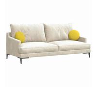 vidaXL Coussins de siège 2 pc Tissu Jaune Clair Ø30 x 13 cm