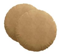 Vidaxl Coussins De Siège 2 Pcs Marron Ø 40 X 13 Cm Velours