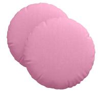 Vidaxl Coussins De Siège 2 Pcs Rose Ø40 X 13 Cm Tissu