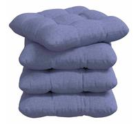 Vidaxl Coussins De Siège 4 Pcs Bleu Denim 40 X 40 X 12 Cm Tissu