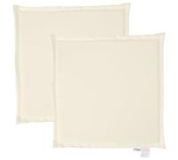 vidaXL Coussins de siège de Jardin Lot de 2 crème 45x45x2 cm carré, Coussin de siège, Coussin de siège extérieur, Coussin de Chaise extérieur