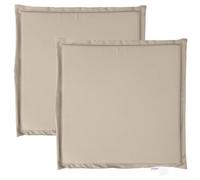 vidaXL Coussins de siège de Jardin Lot de 2 Taupe 45x45x2 cm carré, Coussin de siège, Coussin de siège extérieur, Coussin de Chaise extérieur