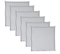 vidaXL Coussins de siège de Jardin Lot de 6 Gris Clair 45x45x2cm carré, Coussin de siège, Coussin de siège extérieur, Coussin de Chaise extérieur