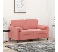 vidaXL Lot de 2 Coussins décoratifs de siège extérieurs en velours Rose