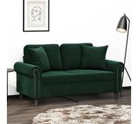Lot de 2 Coussins Décoratifs Oreillers Patio Jardin Terrasse Rose Velours vidaXL