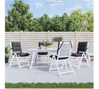 vidaXL Coussins chaises dossier bas Lot de 4 100x50x7 cm Anthracite Oxford déperlant
